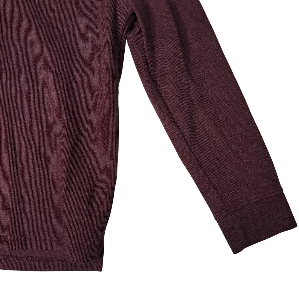 Old Navy Kids Long Sleeve Ribbed Polo Shirt Burgundy Size XL 14-16